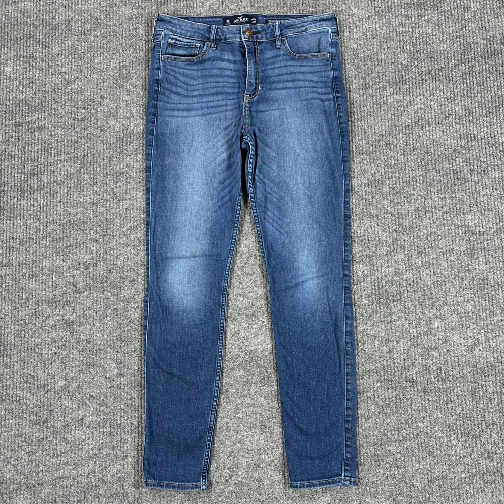 Hollister High Rise Super Skinny Jeans Womens Size 9R Blue Denim Classic Stretch